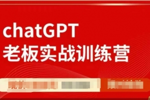 ChatGPT老板实战训练营,用GPT带飞,一人顶一个团队
