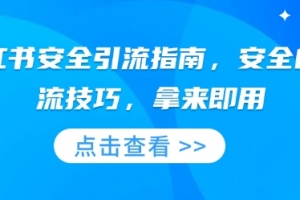 小红书安全引流指南,安全的引流技巧,拿来即用