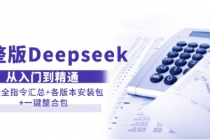 完整版Deepseek从入门到精通:附最全指令汇总+各版本安装包+一键整合包