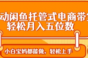 全自动闲鱼托管式电商带货 轻松实现月入五位数
