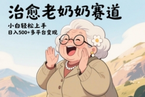 视频号治愈老奶奶赛道,小白轻松上手,日入多张,多平台变现
