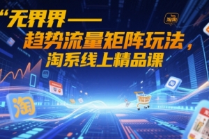 无界-趋势流量矩阵玩法,淘系线上精品课