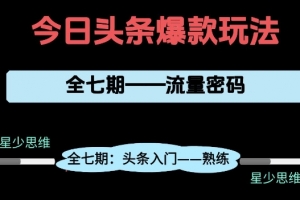 头条系列全七期项目拆解,全是干货,新手从0-1必经过程,99的人会踩的坑