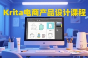 Krita电商产品设计课程,掌握从工具使用到创意落地的全链路设计能力