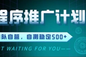 最新微信小程序挂G推广,全自动运行被动收益,自测稳定5张+