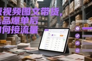 短视频图文带货,选品爆单后如何接流量