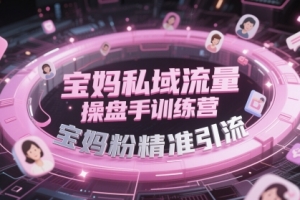 宝妈私域流量操盘手训练营,宝妈粉精准引流