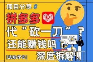 【2025最新】拼多多代坎助力项目深度拆解:还能挣钱吗?全流程玩法