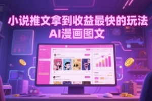 小说推文拿到收益最快的玩法,AI漫画图文