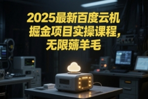 2025最新百度云机掘金项目实操课程单窗口保底5-10元月收益单窗口150+