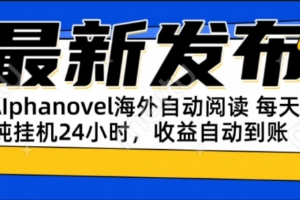 AIphanovel自动阅读:24小时躺赚美金攻略,不需要人工干预,单电脑每天…