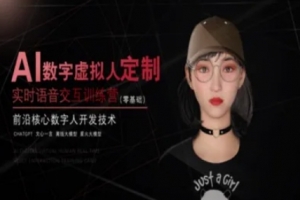 AI数字虚拟人定制,实时语音交互训练营(零基础),前沿核心数字人开发技术