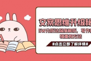 文案思维升级秘籍,5W分析法深度解析,写作底层逻辑重构方法