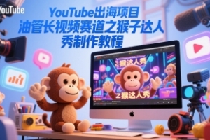 YouTube出海项目,油管长视频赛道之猴子达人秀制作教程