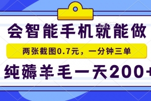 2025年零撸手机项目 二十秒一单 纯薅羊毛 一天200+做就有