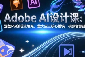 Adobe AI设计课:涵盖PS创成式填充,萤火虫三核心模块,视频音频延长技术