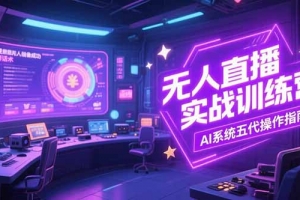 无人直播实操训练营,从设备搭建到话术,AI系统五代操作指南(7月更新)