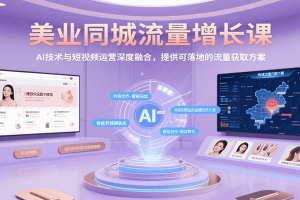 美业同城流量增长课,AI技术与短视频运营深度融合,提供可落地的流量获取方案