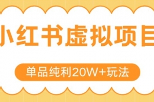 小红书卖虚拟产品,单品纯利20W+玩法分享,4节系列课程