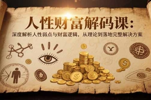 人性财富解码课6.0:深度解析人性弱点与财富逻辑,理论到落地完整解决方案