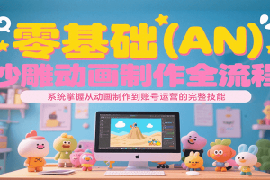 零基础(AN)沙雕动画制作全流程,系统掌握从动画制作到账号运营的完整技能