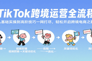 TikTok跨境运营全流程,从基础实操到高阶技巧一网打尽,轻松开启跨境电商之路