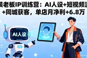 服装老板IP训练营:AI人设+短视频流量+同城获客,单店月净利+6.8万