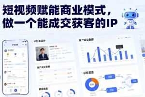 短视频赋能商业模式,做一个能成交获客的IP