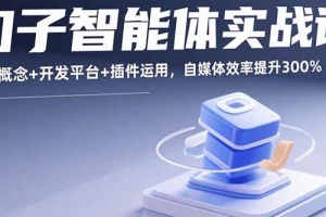 扣子智能体实战课,基础概念+开发平台+插件运用,自媒体效率提升300%