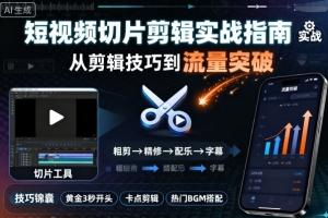 短视频切片剪辑实战指南,从剪辑技巧到流量突破