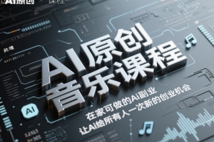 AI原创音乐课程,在家可做的Ai副业,让Ai给所有人一次新的创业机会