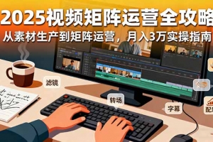 2025短视频矩阵运营全攻略:从素材生产到矩阵运营,月入3万实操指南