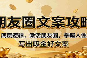 朋友圈文案攻略:底层逻辑,激活朋友圈,掌握人性,写出吸金好文案