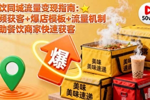 餐饮同城流量变现指南:视频获客+爆店模板+流量机制 帮助餐饮商家快速获客