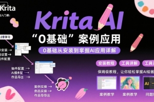 Krita AI绘画入门课,0基础从安装到案例应用krita AI使用详解